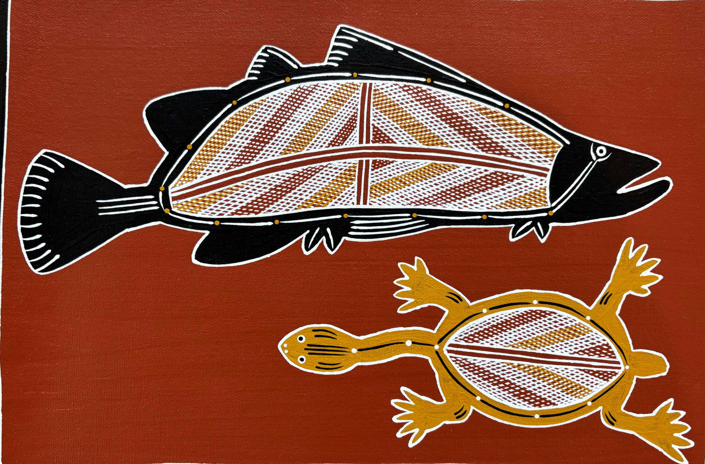 Barramundi & Longneck Turtle | GA-6055