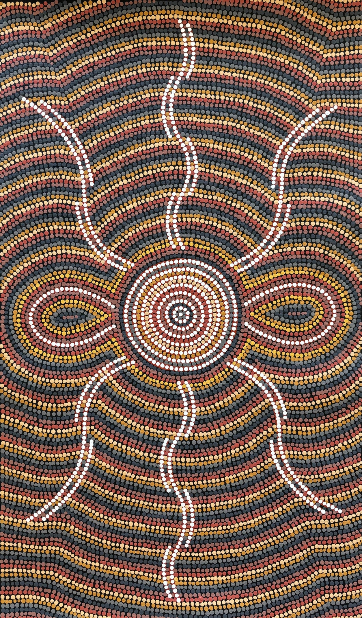 Two People at Big Waterhole  | GA-5838