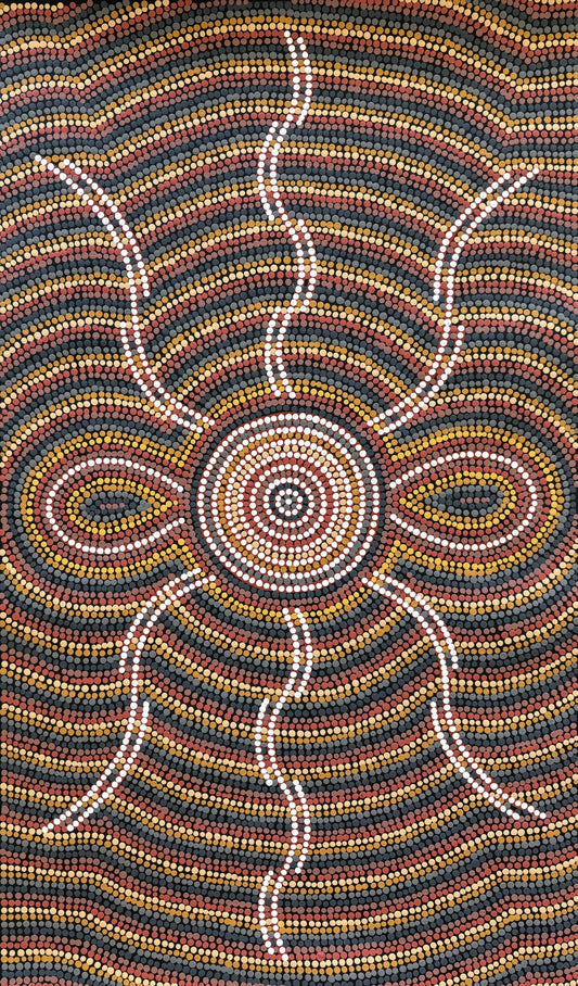 Two People at Big Waterhole  | GA-5838