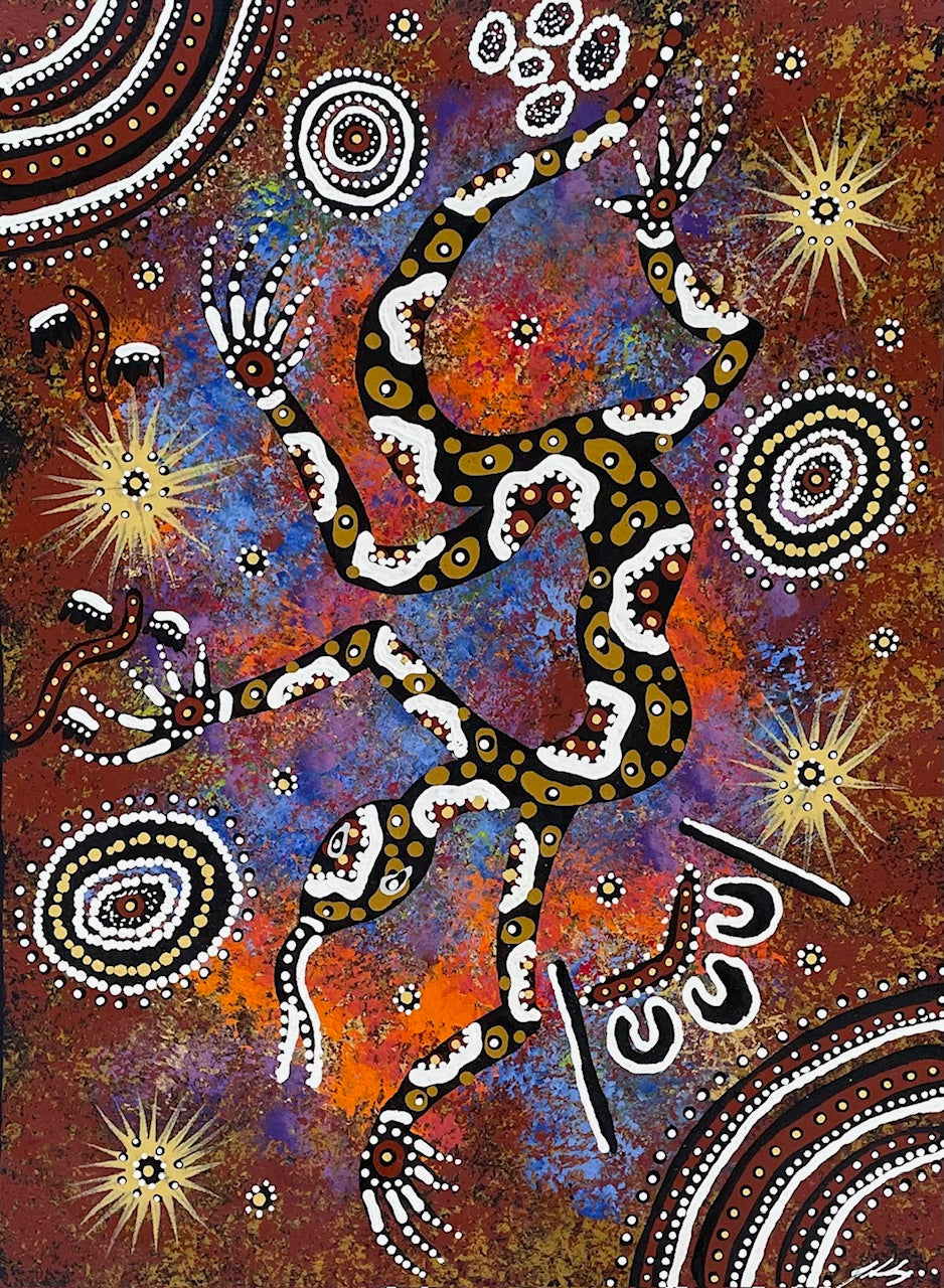 Dancing Goanna at Corroborree Rockhole | GA-5964