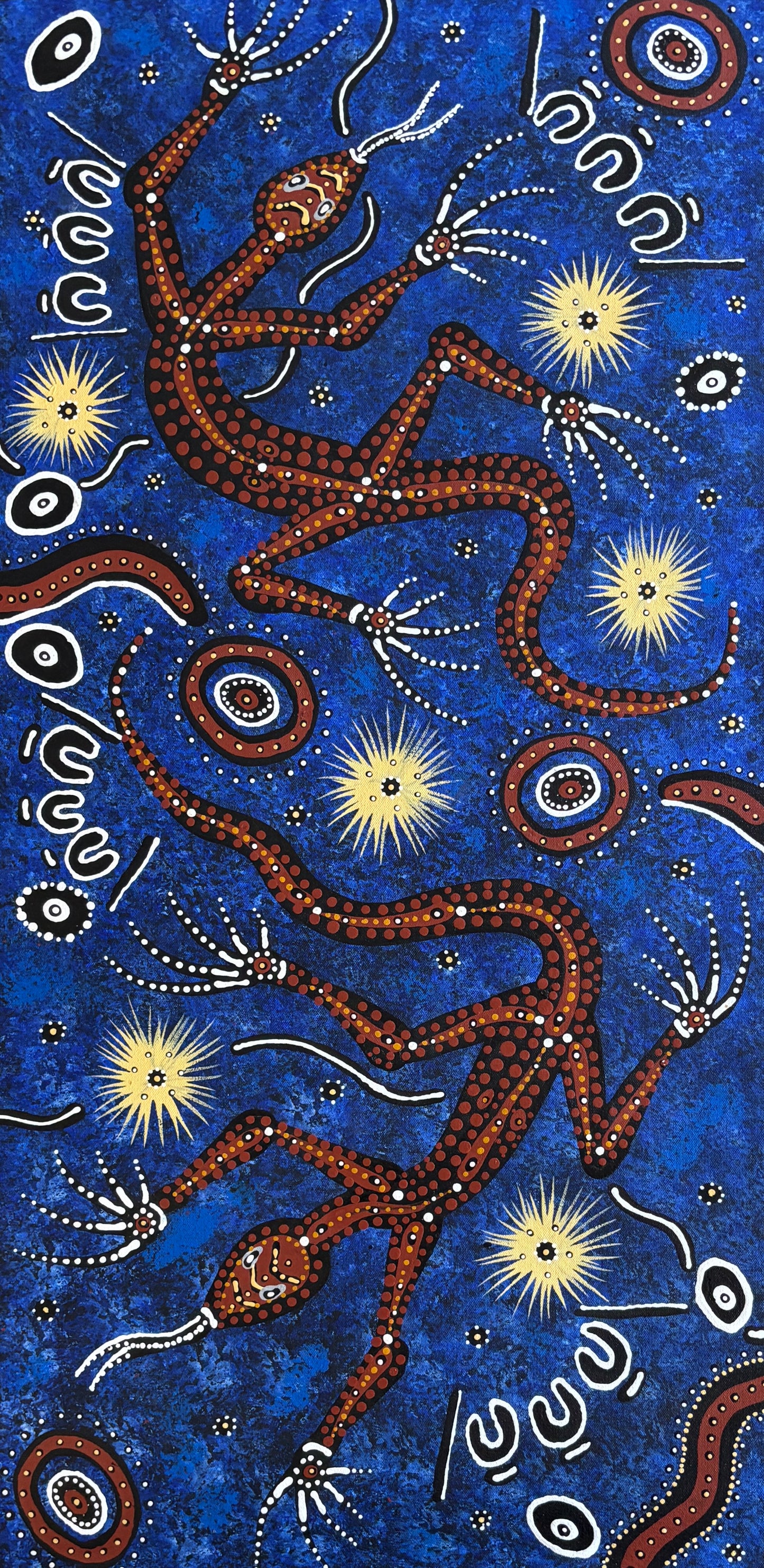 Dancing Goannas Under the Milky Way | GA-6220