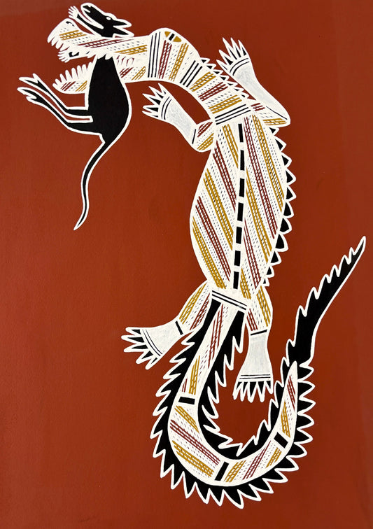 Saltwater Crocodile and Kangaroo | KW-652