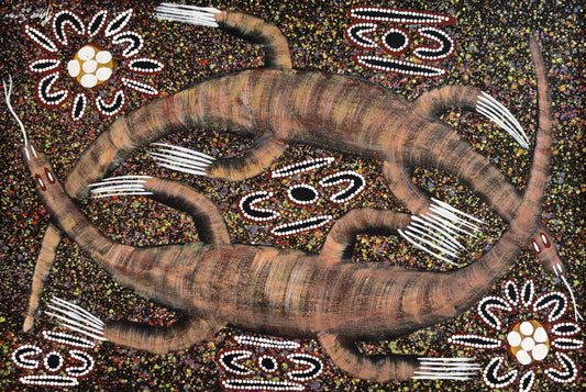 Two Goannas Digging | RS-062