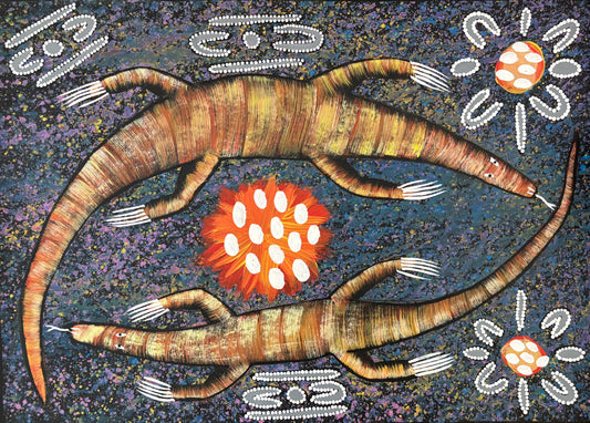 Two Goannas Digging | RS-439